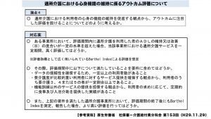 バーセルインデックスでアウトカム評価